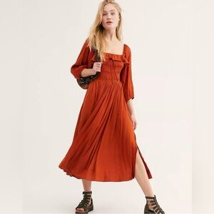 ISO FREE PEOPLE SHINY OASIS MIDI DRESS